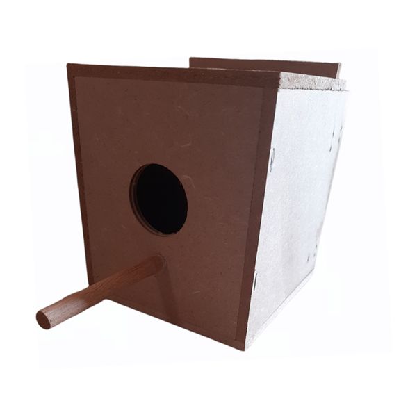 Wooden Budgie Nest Box Open Back