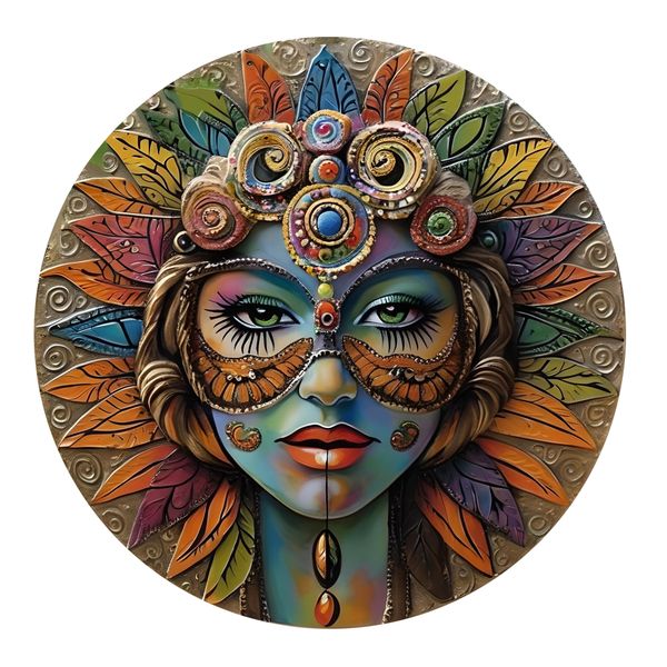 Aluminum Alloy 20x20cm Decorative Art Piece - Wall-Mountable or Desktop