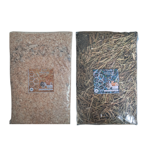 Eco Substrate Compressed Wood Shavings &amp; Lucerne- Natural Animal Bedding