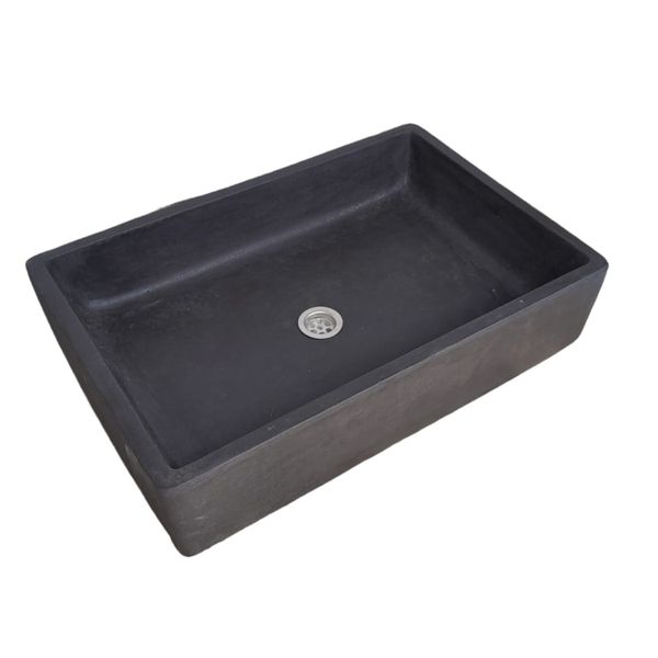 Large Black Concrete Sink for Kitchen or Bathroom 605 x 410 x 130mm Butler