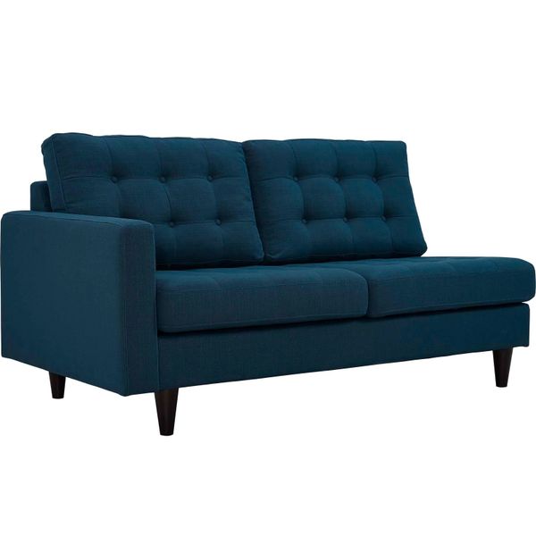 Azure Empress Chaise Lounge Chair in Blue/Beige