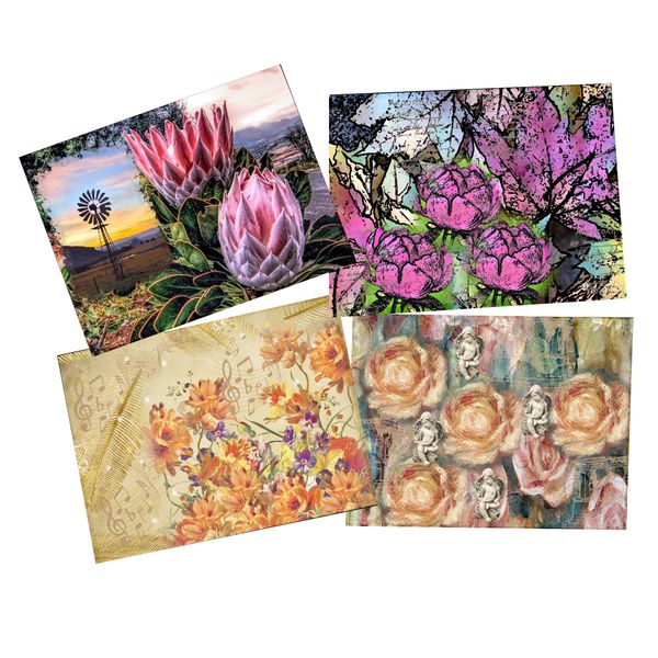 Decoupage Tear Resistant Transfers - Mix of Floral A3