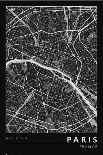 City Map - Paris Poster
