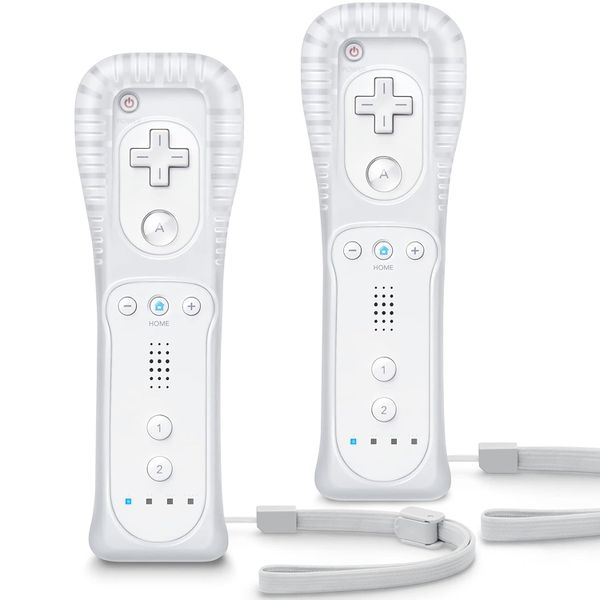 2 Pack Remote Controller for Wii &amp; Wii U,with Silicone Case and Wrist Strap