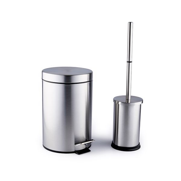 Bathroom Set - Bin and Brush Holder