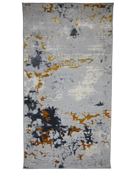 EHD - Grey and Gold Turkish Rug (80cm x 150cm)