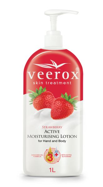 Veerox Active Moisturising Lotion with Strawberry - 1 Litre