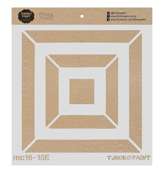 Tjhoko Paint Stencil - 15x15cm - Moroccan Tile (E)
