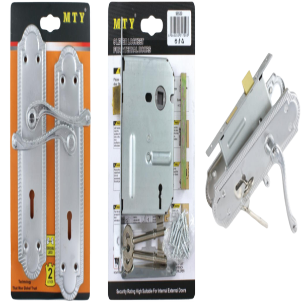 Silver Long Flower Door Locks