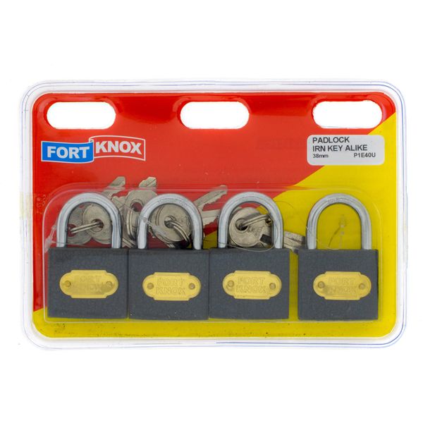 FORT KNOX Padlocks Iron Keyed Alike 38mm Q:4 P1E40U
