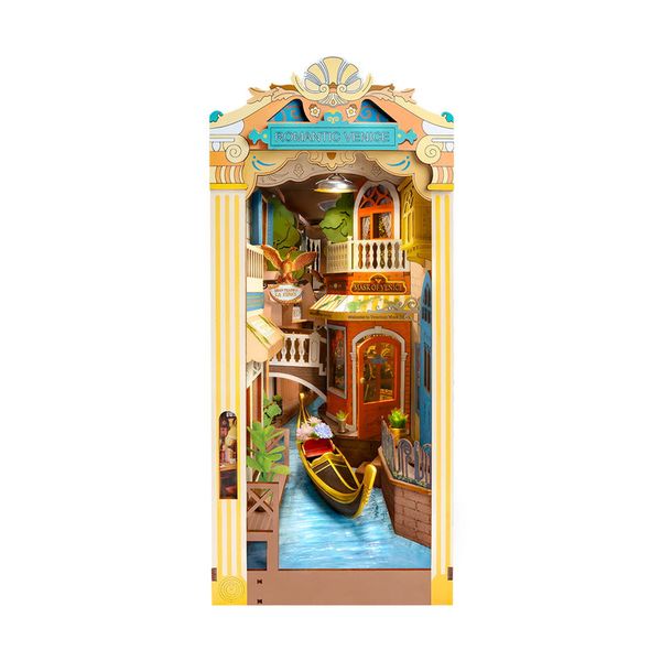 Rolife Romantic Venice DIY Book Nook Shelf Insert Miniature Dollhouse