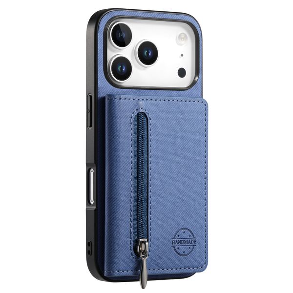 Solid Leather Elastic Cord Phone Case Compatible with iPhone 17 Pro Max