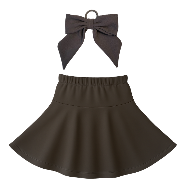 Kids-Skort &amp; Hairpiece-Grey