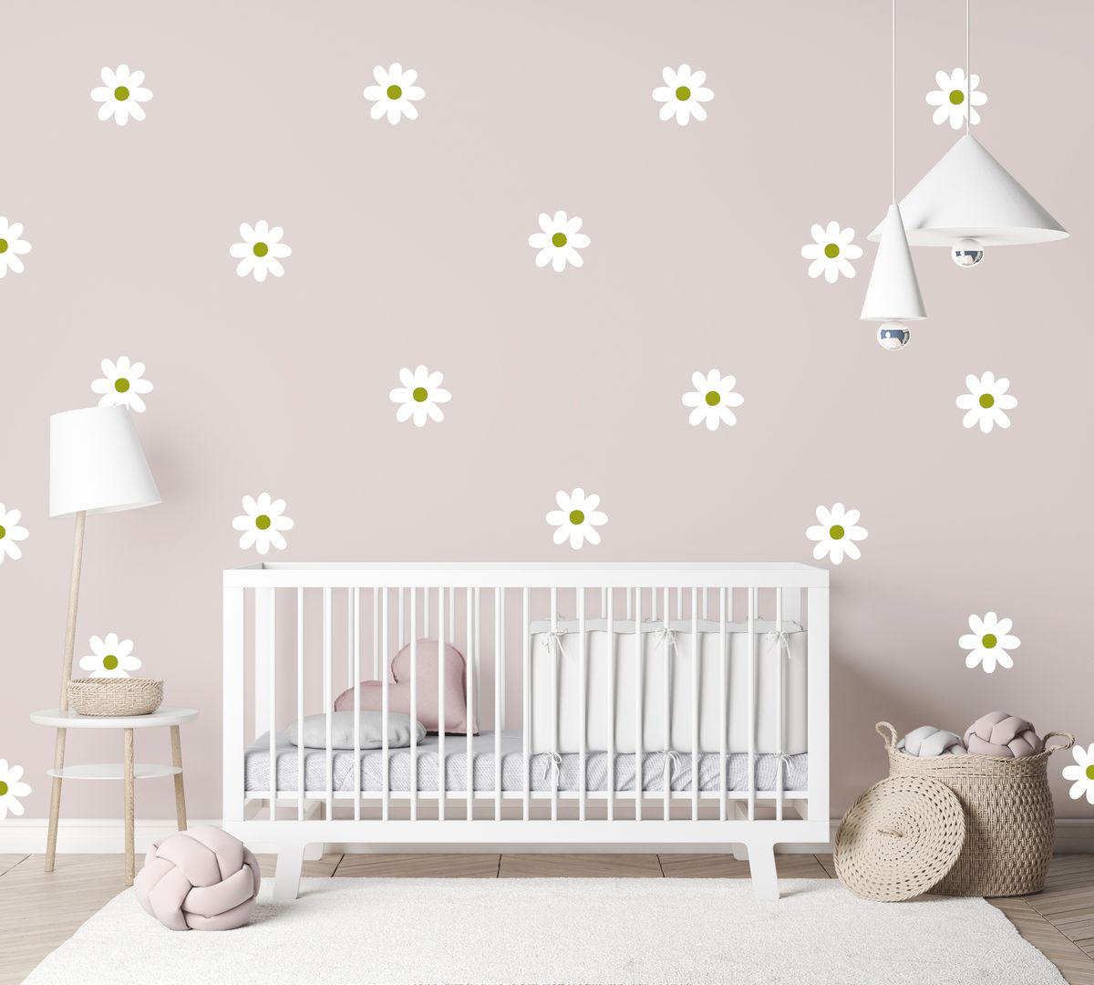 White & Gold Daisy Wall Stickers | Shop Today. Get it Tomorrow ...