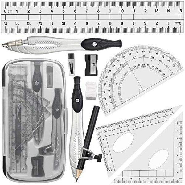 Profesional Measure Technical Math Geometry Starter Compass Set 9pcs