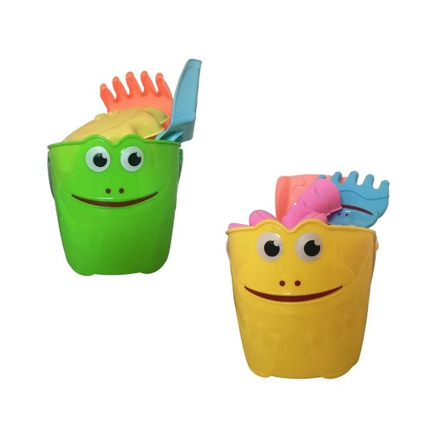 Plastic Beach Bucket Playsets 5 Pieces (Set of 2)