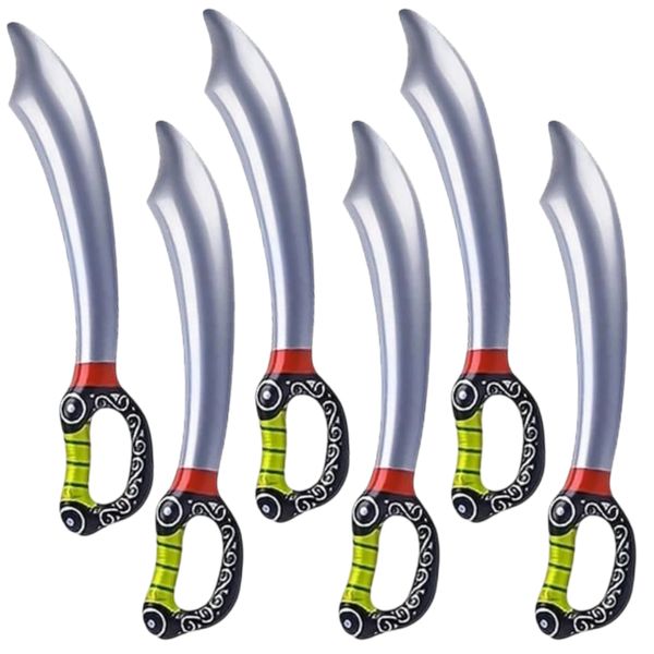 6 Inflatable Pirate Sword Set - Pirate Party Favors &amp; Role Play Costume