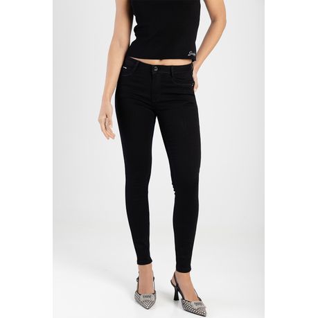 Sissy Boy: Avery Mid-Waist Black Basic Skinny Jean Image