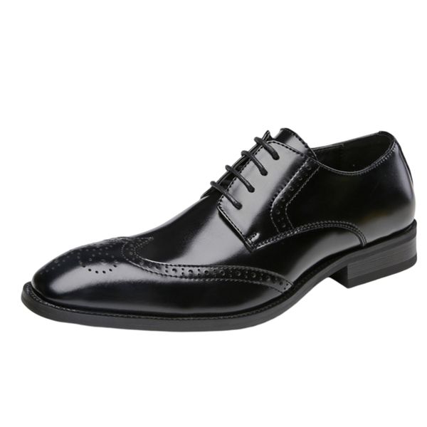 Leather Shoes for Men - BREATHABLE LINING - Black