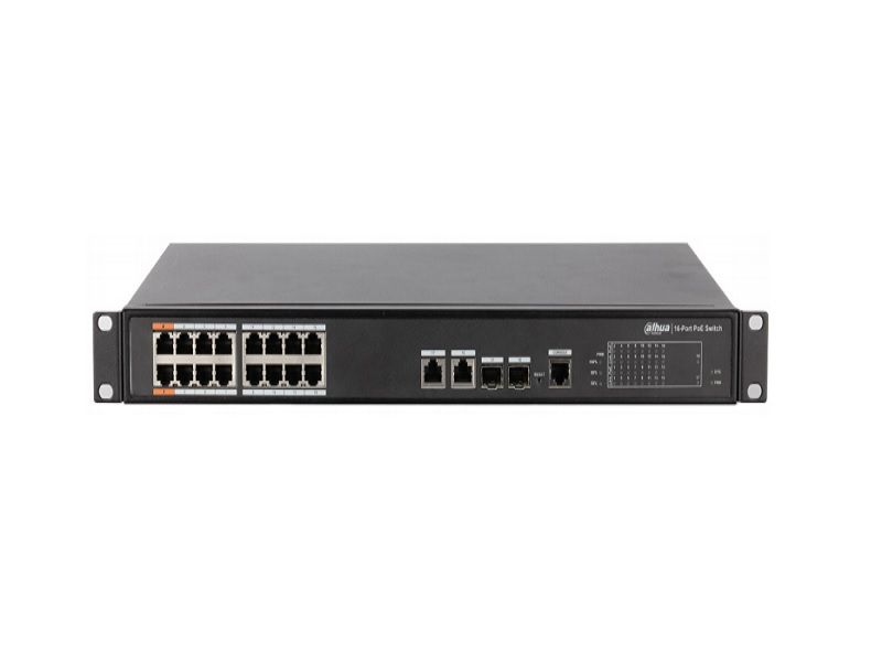 Dahua 16-port 100 Mbps + 2-port Gigabit Managed PoE Switch