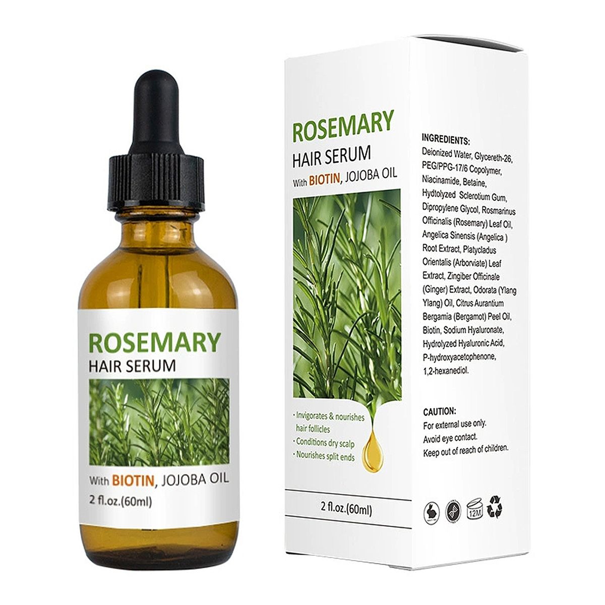 Rosemary hair serum Hair growth oil moisturizing version -60mL