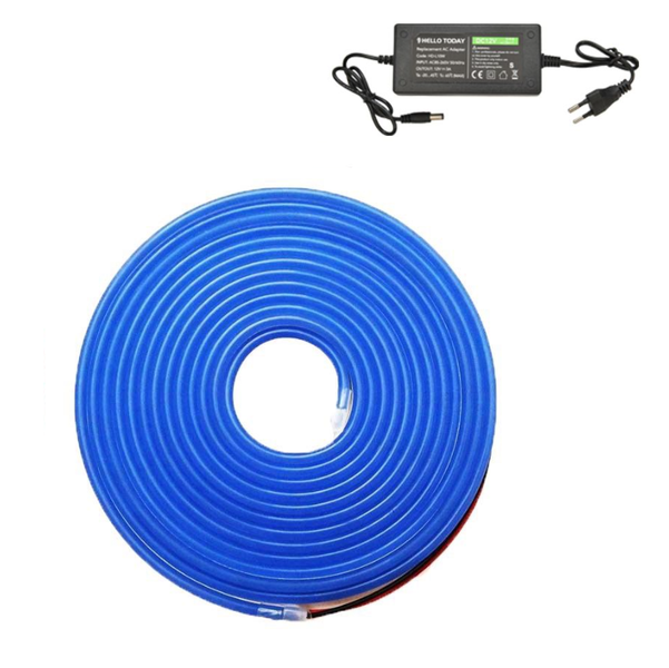 5m Flexible Neon LED Light Strip Waterproof Cuttable Kit with Power Supply