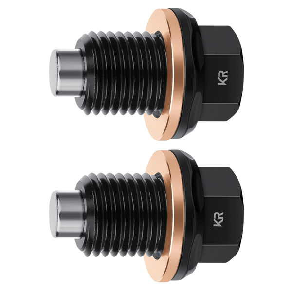 KR Magnetic Oil Drain Plug / Bolt Compatible with BMW: M12x1.5 (2-Piece)