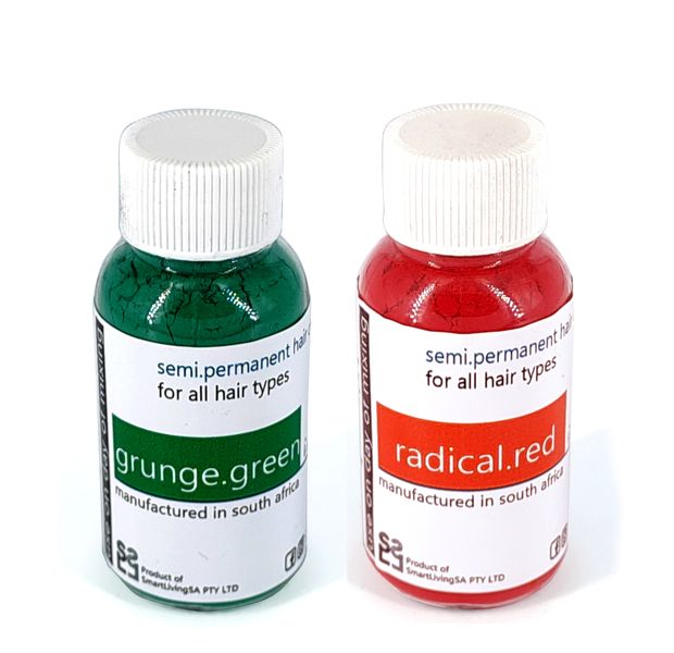i.colour.me - Semi-Permanent Hair Colour Powder Combo - grunge.green&amp;red