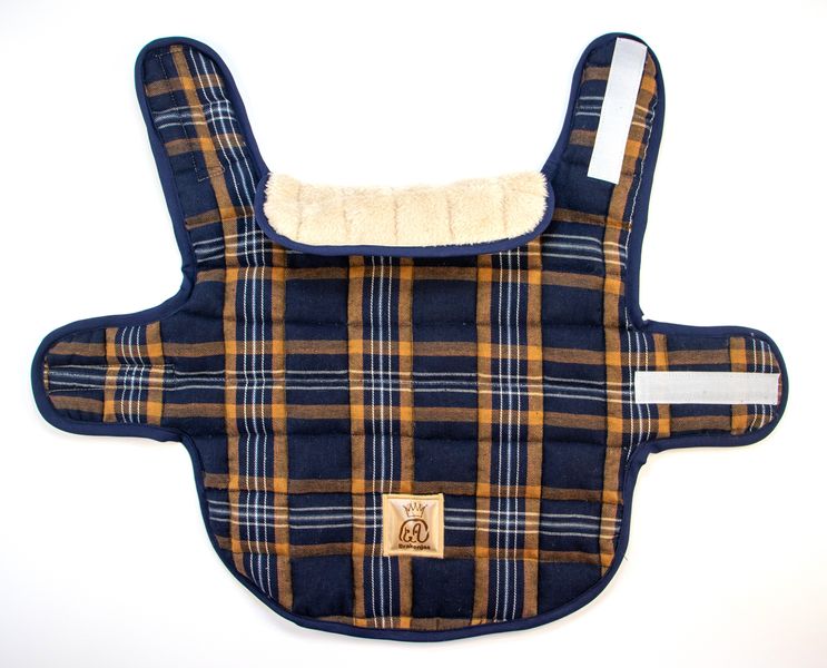 Navy Check Quilted Winter Jacket image