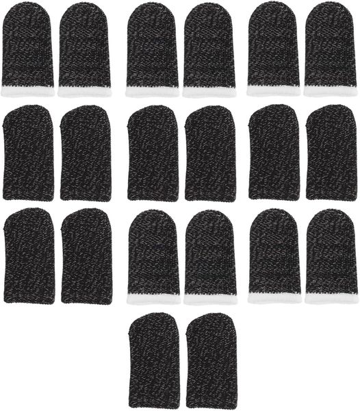 10 Pairs Sweat-Resistant Gaming Finger Sleeves and Anti-Slip Thumb Covers