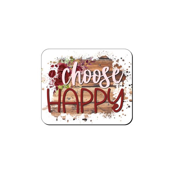 Mouse Pad - Choose Happy White