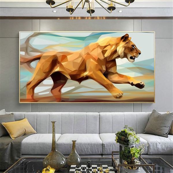 Canvas Wall Decor - Lioness on the Prowl - 0458