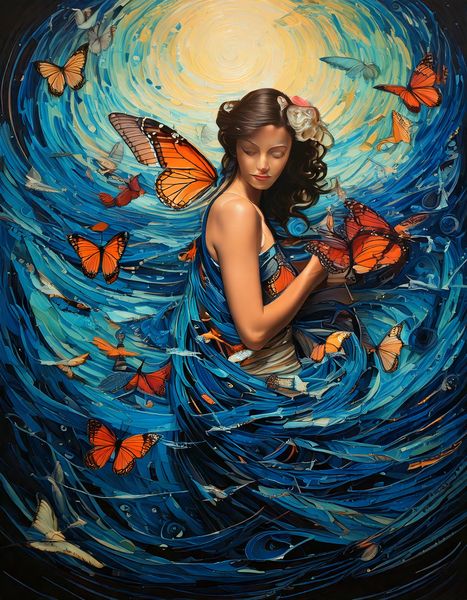 Rootedart Canvas Home Decor Wall Art - Butterflies