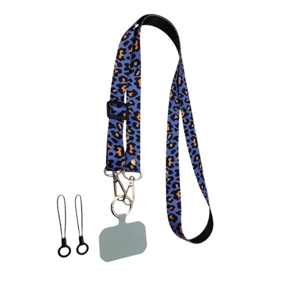 Leopard Print Crossbody Phone Lanyard with Universal Gasket