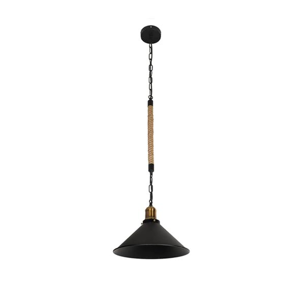 DrLight Industrial Metal Barn Pendant Light Iron Stoving Varnish Lampshade