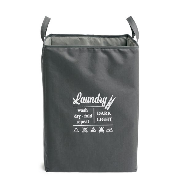 George &amp; Mason - Grey Ribstop Square Laundry Bag