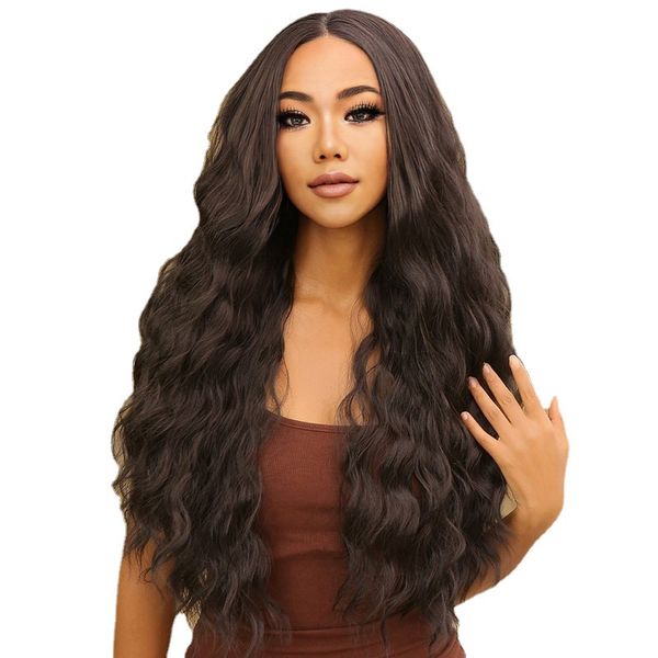 Women's Long Curly Synthetic Fiber Full Head Wig-65CM