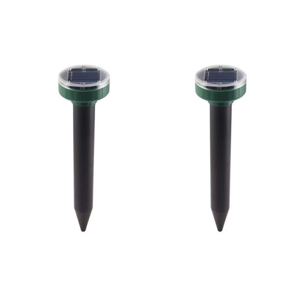 2Pcs Of Outdoor Solar Powered Mole Repellent