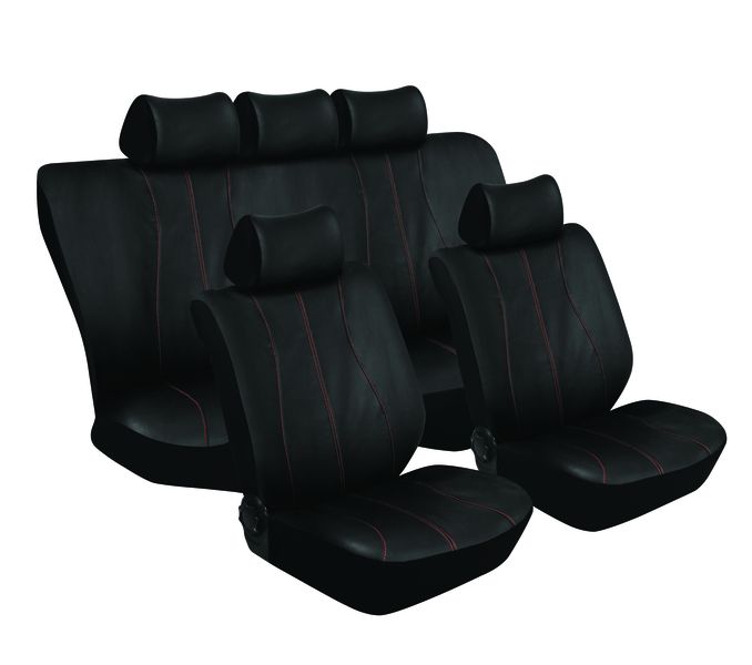 Stingray -Galaxy 11 Piece Car Seat Cover Set- Black/Red