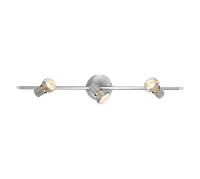 3 Bar Indoor Downlight Ceiling Fitting - Satin Chrome