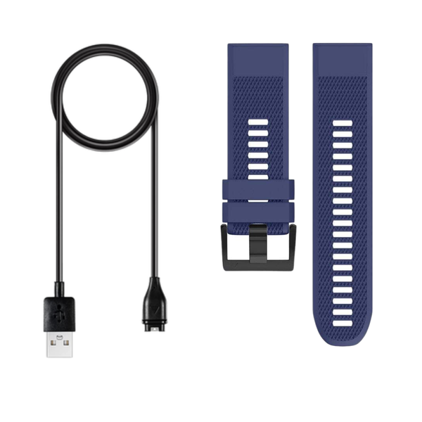 Sparq Active Replacement Strap &amp; Charger for Garmin Fenix 5S/6S/7S - (20mm)