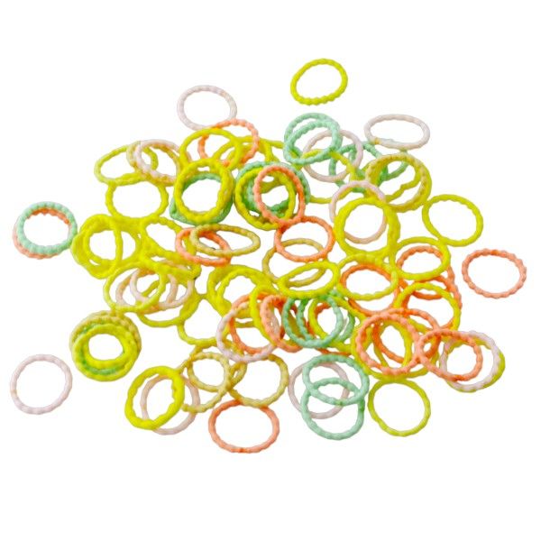 90-Pieces Super Tiny Elastic Hair Bands - Multicolor