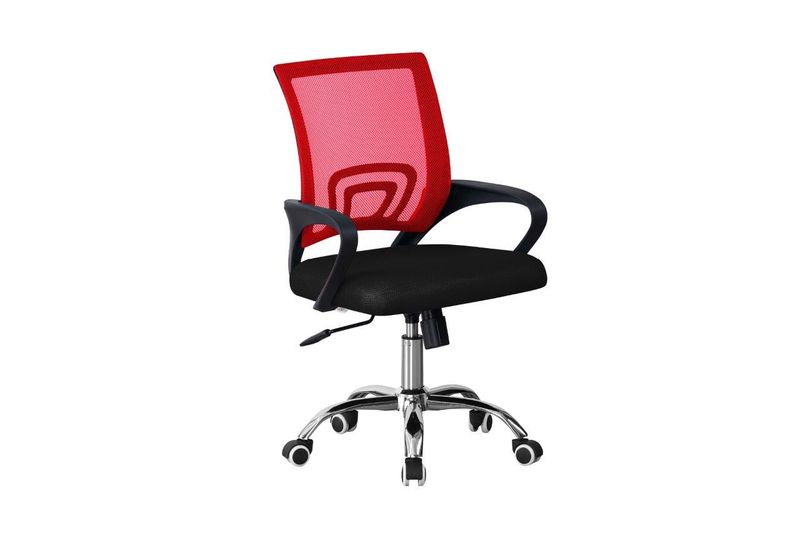 TOCC Tippy Mod Operator Chair with Chrome - Red and Black