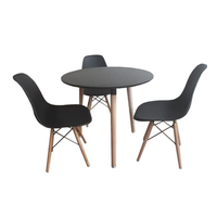 Table & 3 Chairs - Black