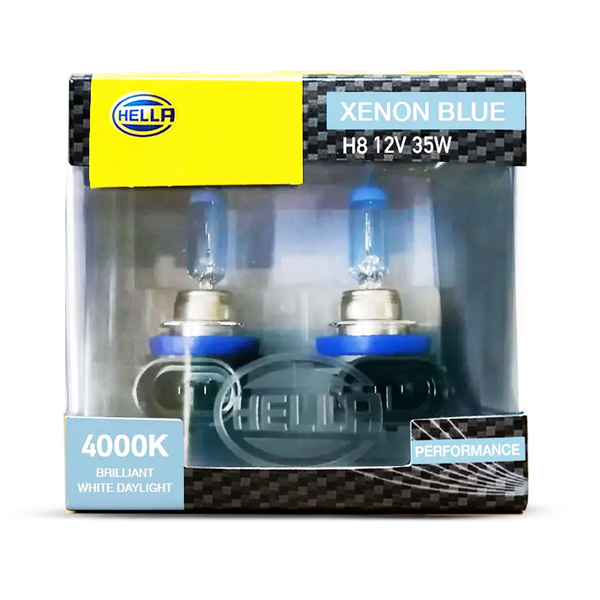 Hella H8 Xenon Blue Halogen Headlight Bulbs 12V 35W (Pair)