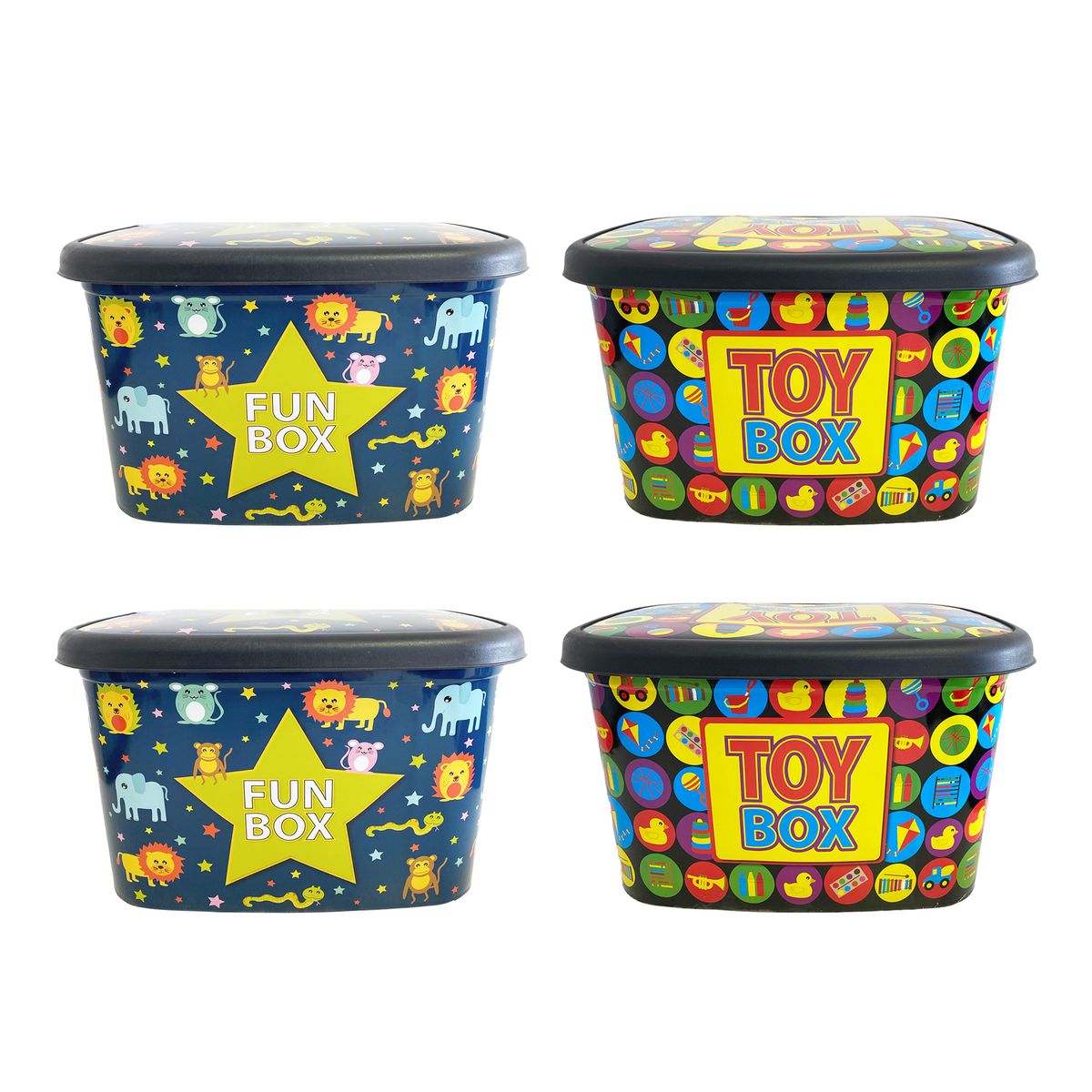 5L Colourful Toy Storage Box Set of 4 Buy Online in South Africa