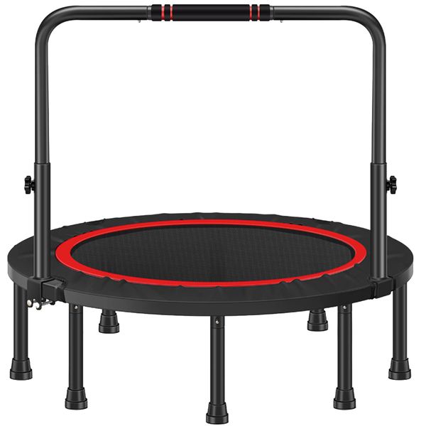 Foldable Trampoline Fitness Trampoline with Adjustable Handlebar - 48 Inch