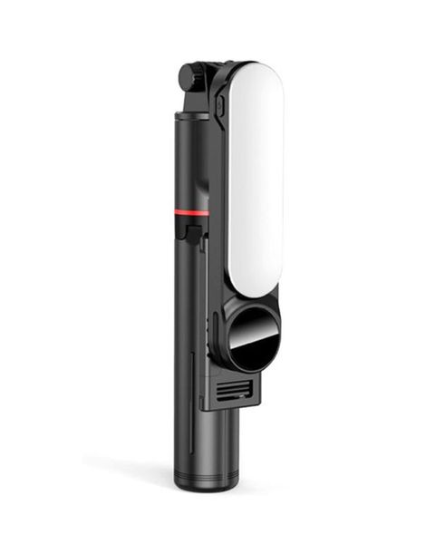 Selfie Stick Tripod, Extendable 43.7 in Tripod Stand, Removable fill Light