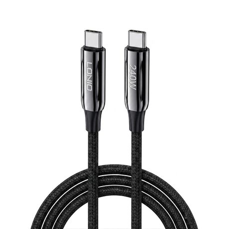 240W USB-C to USB-C Cable 2m Type C Fast Charging PD3.1 Braided Cable LDNIO Image