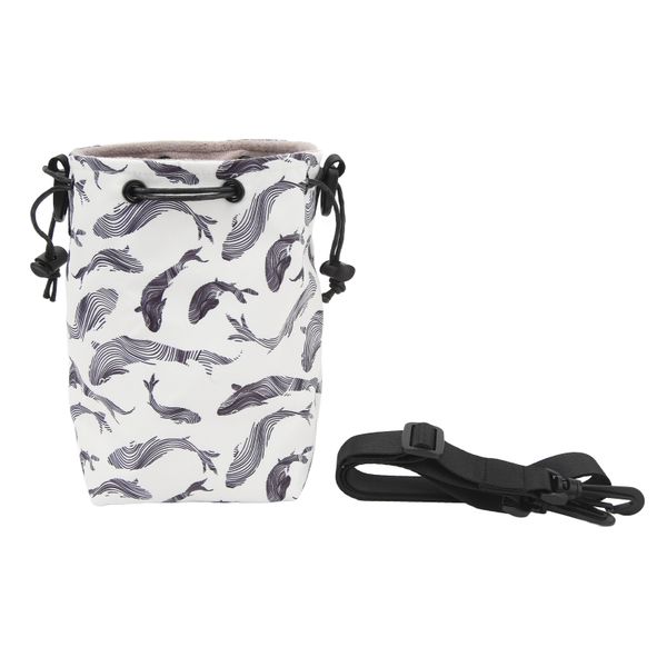 Whale print drawstring bag